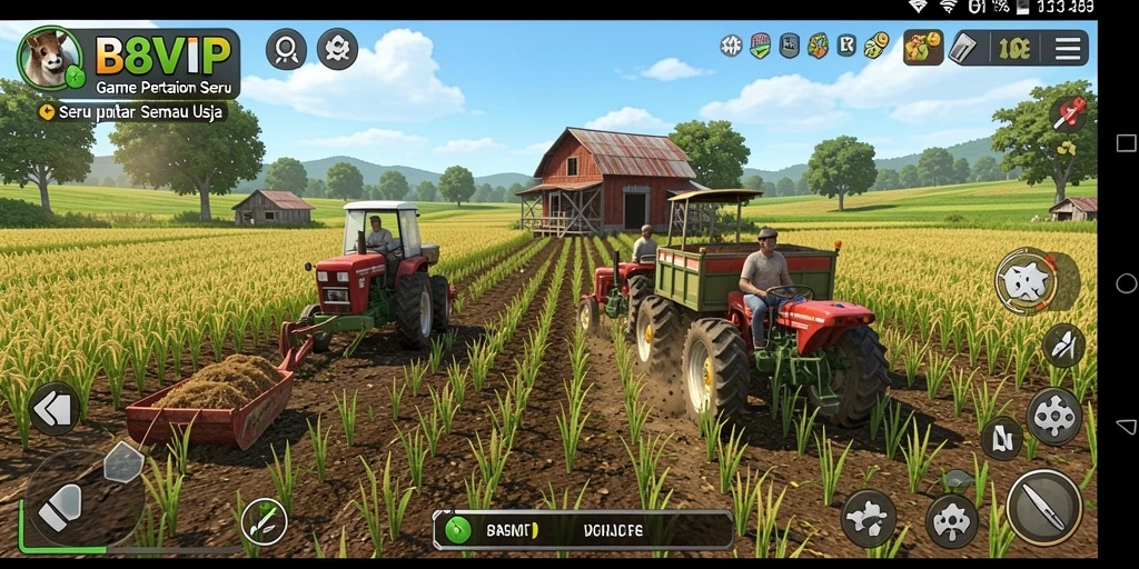 Tampilan screenshot B8VIP yang menarik saat bermain game Farming.