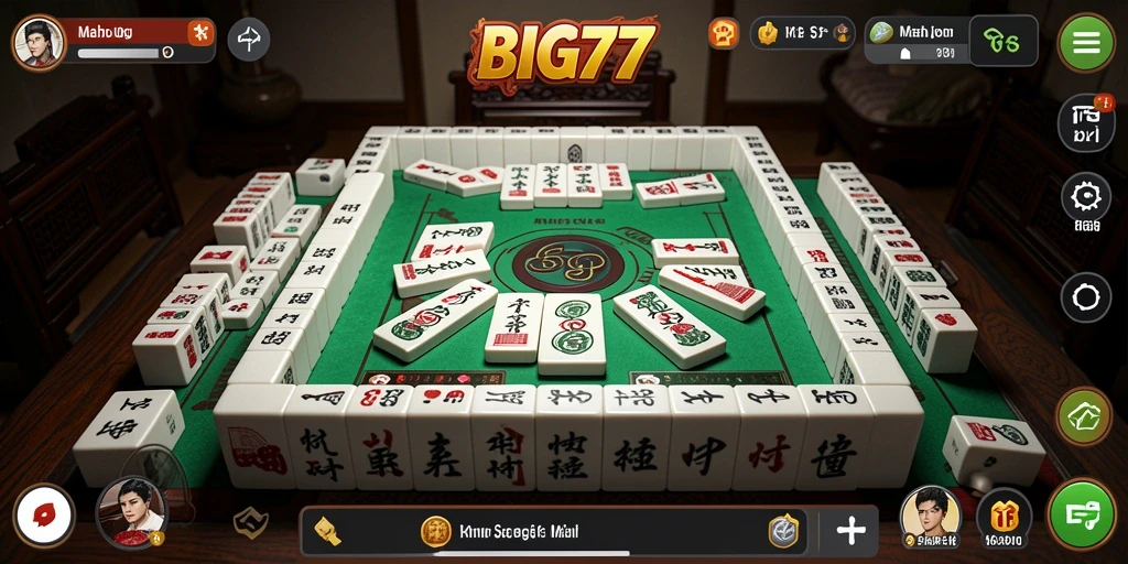 Tampilan menarik BIG77 saat bermain Mahjong dengan teman.