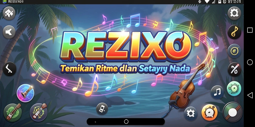 Tampilkan gameplay menarik dari REZIXO dengan berbagai genre musik.