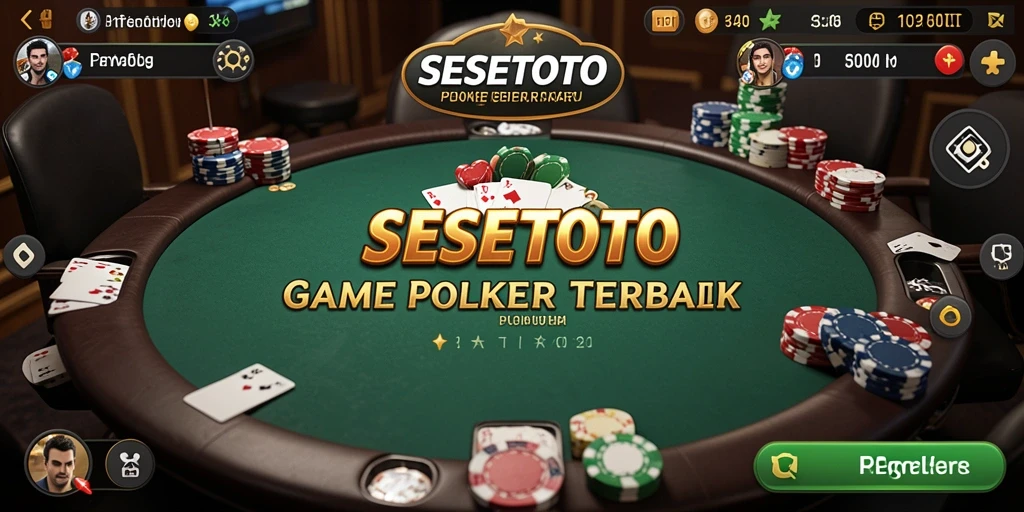Screenshot SESETOTO menunjukkan gameplay Poker yang seru dan interaktif.